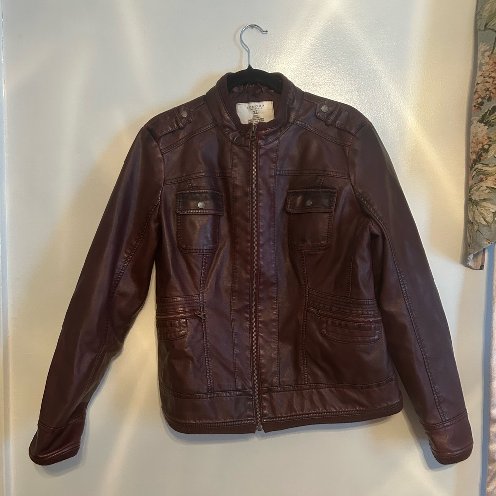 Sonoma Women's Leather Jacket - Ox Blood Red